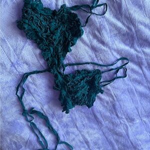 Free People Teal Lace Bralette